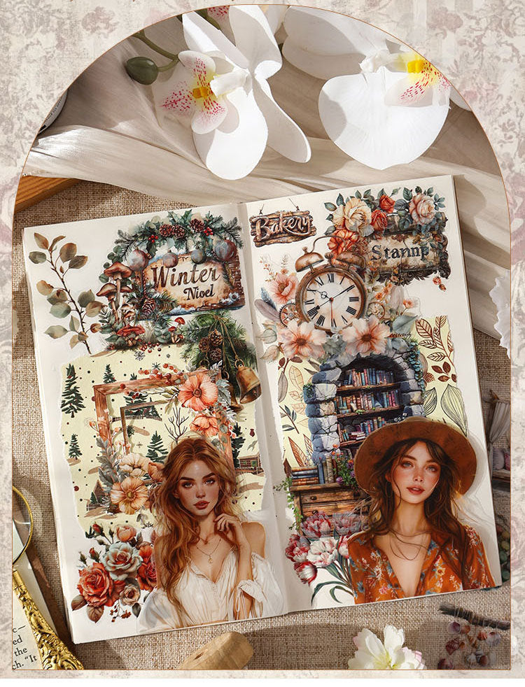 S-11 ZABC Cross-Border Honey Glaze Fragrance Series Sticker Book 8Style