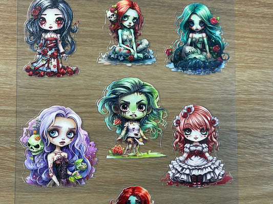 E-69 Graveyard Brides 3D Embossed sticker 1 piece