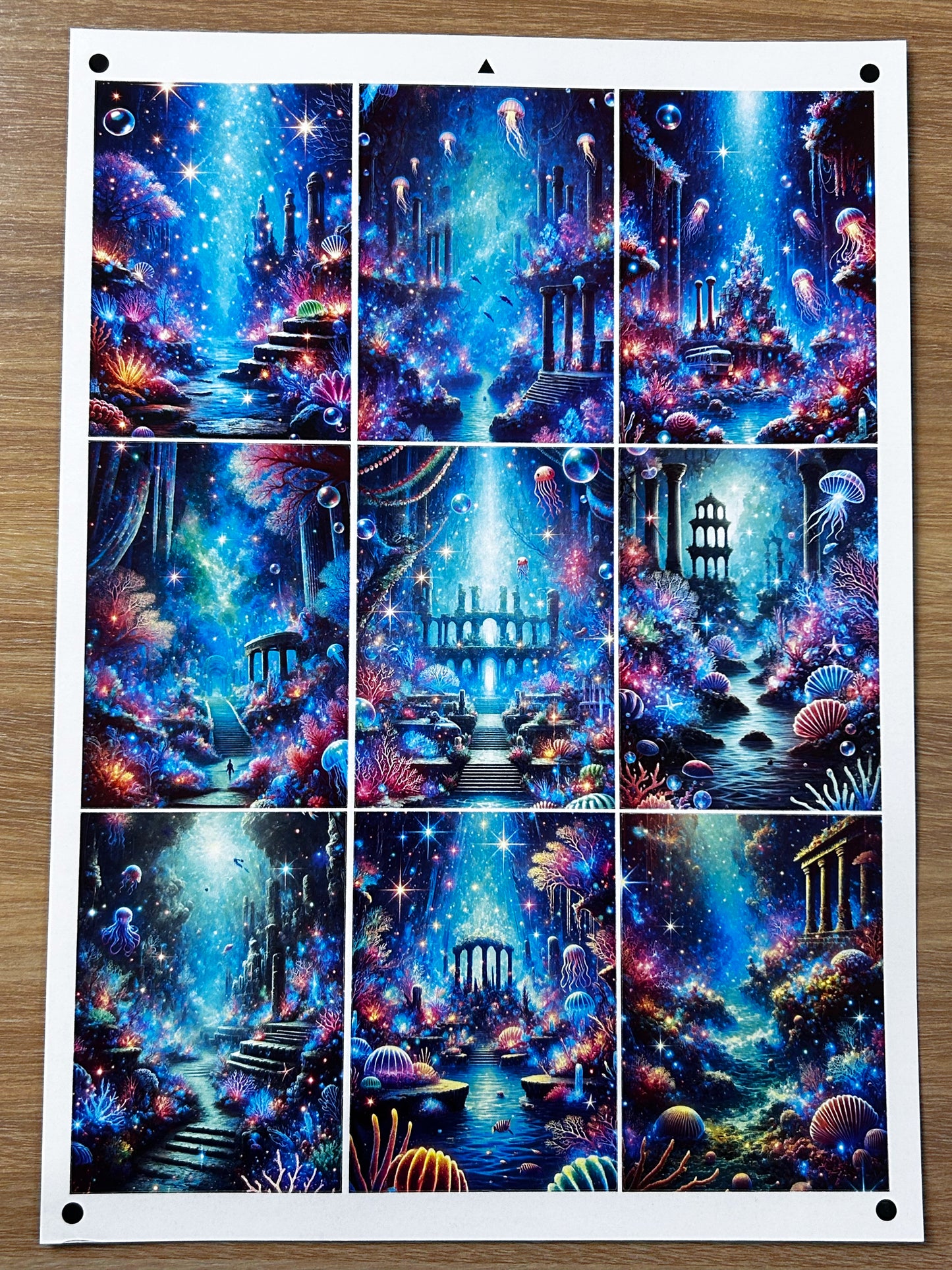 A-051  ATC background precut sticker  A4 size（1Pieces)