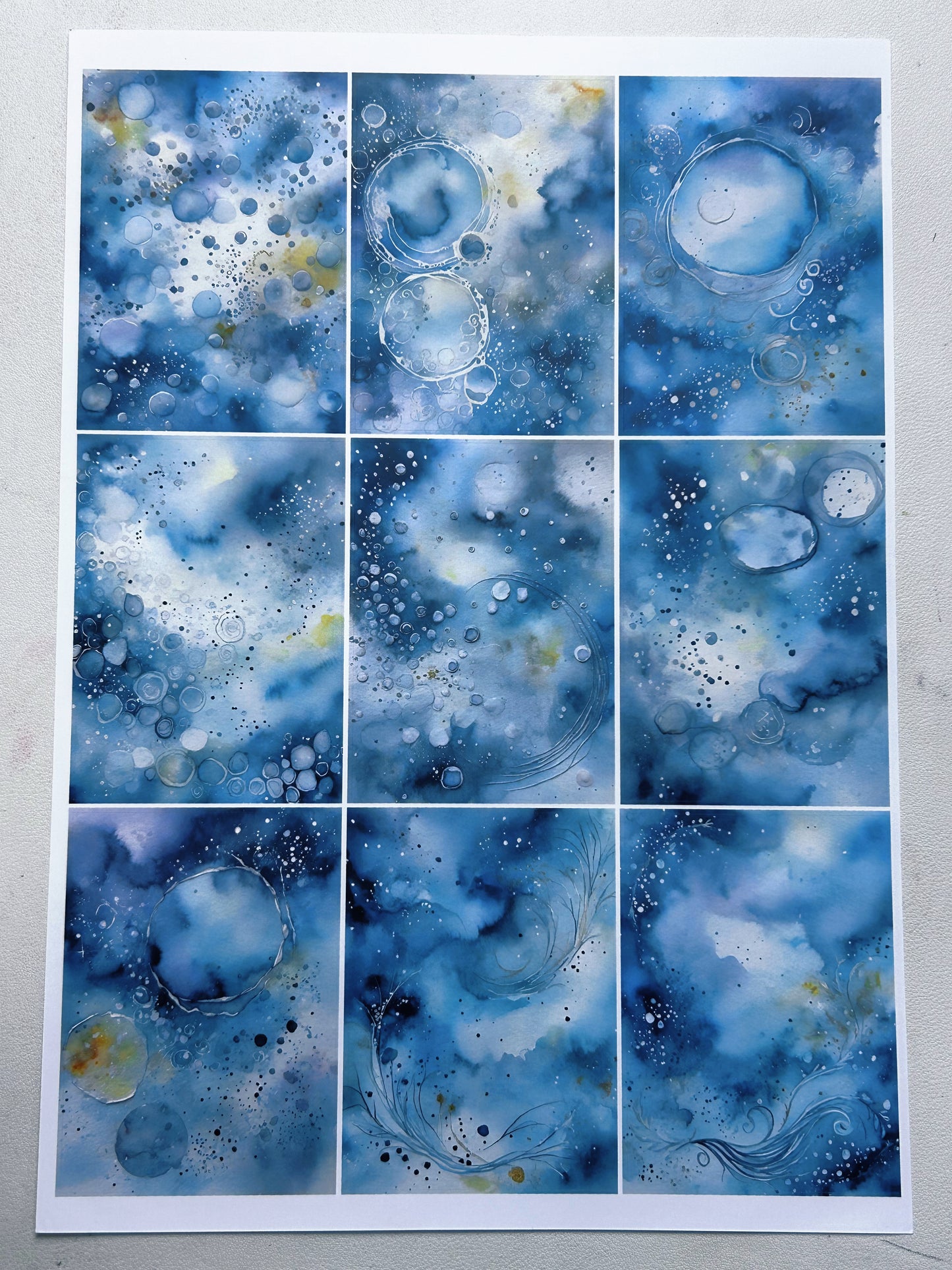 A-061  ATC background precut sticker  A4 size（1Pieces)