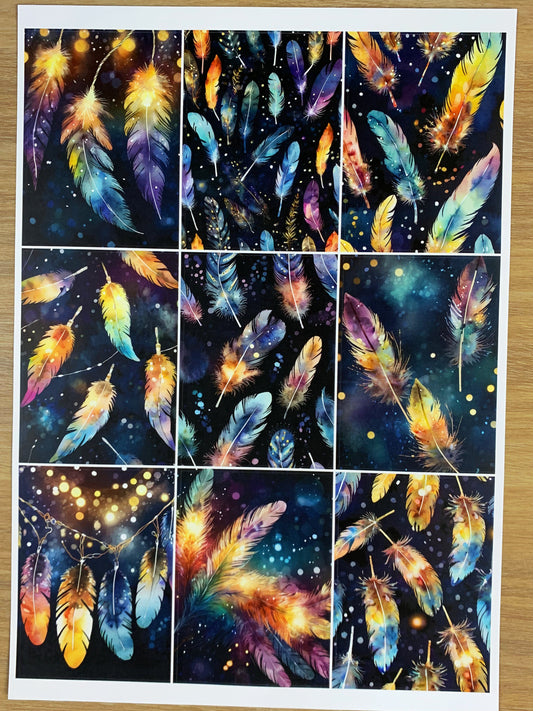 A-041  ATC background precut sticker  A4 size（1Pieces)