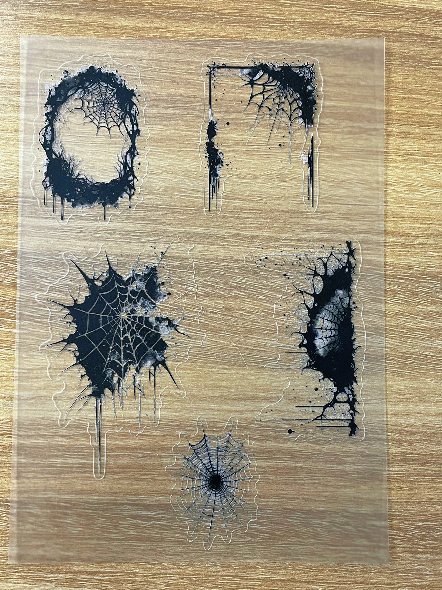 S30  Cobweb Shadow Set  sticker pet precut A5 size 2 pieces