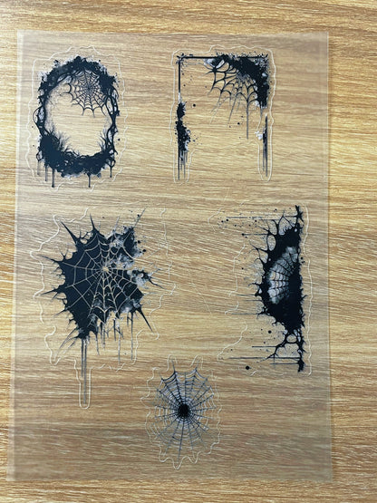 S30  Cobweb Shadow Set  sticker pet precut A5 size 2 pieces
