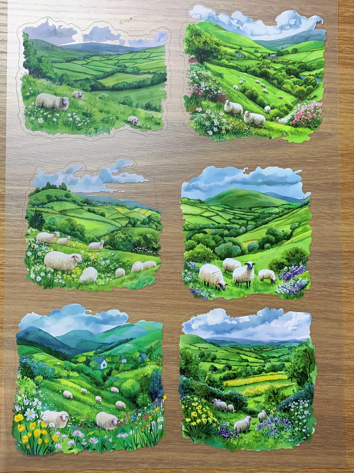 S91 Green Pasture Ballad sticker pet precut A4 size 1 pieces