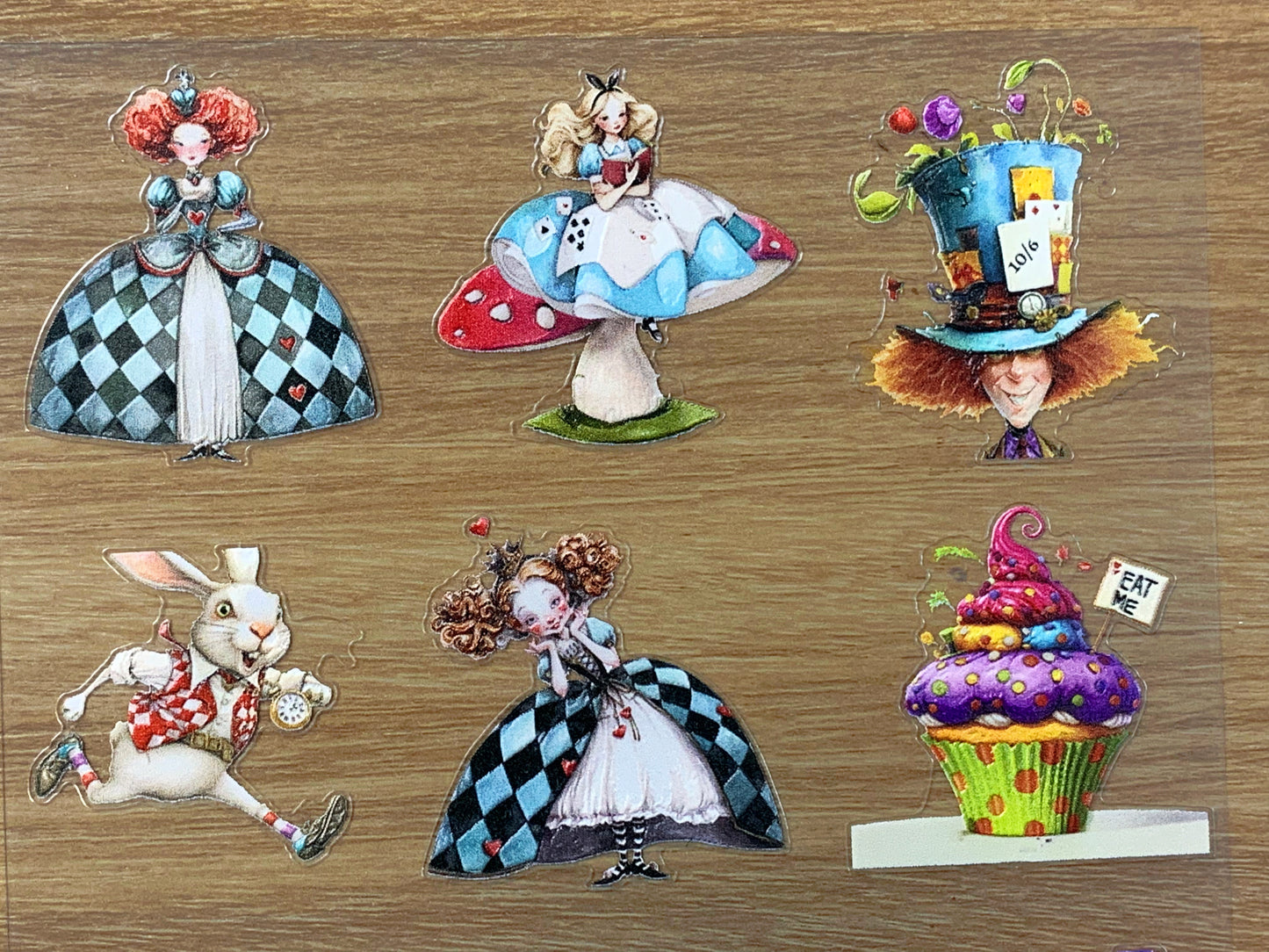 E-97 Alice on Mushroom 3D Embossed sticker 1 piece