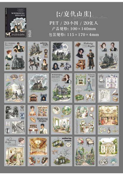 S-14 Masterpiece Collection Handbook Series Literary Story Theme Stickers 6Style