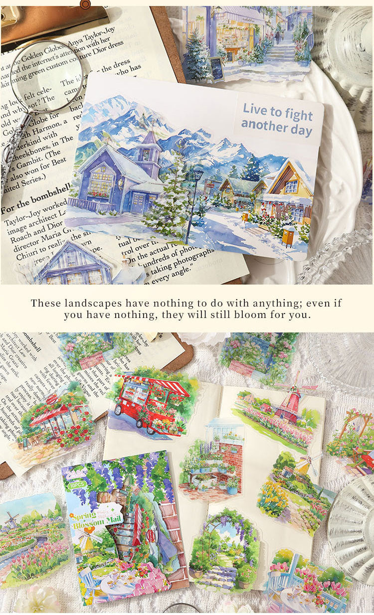 S-49  Seasonal Light Painting Series Sticker Pack 4Style