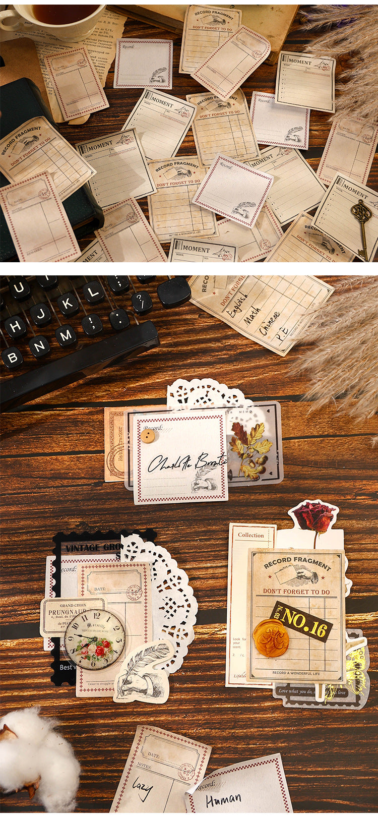 P-11 Ancient Forest Sticky Notes Poetic Series of Time Material Retro Chronicle 4Style