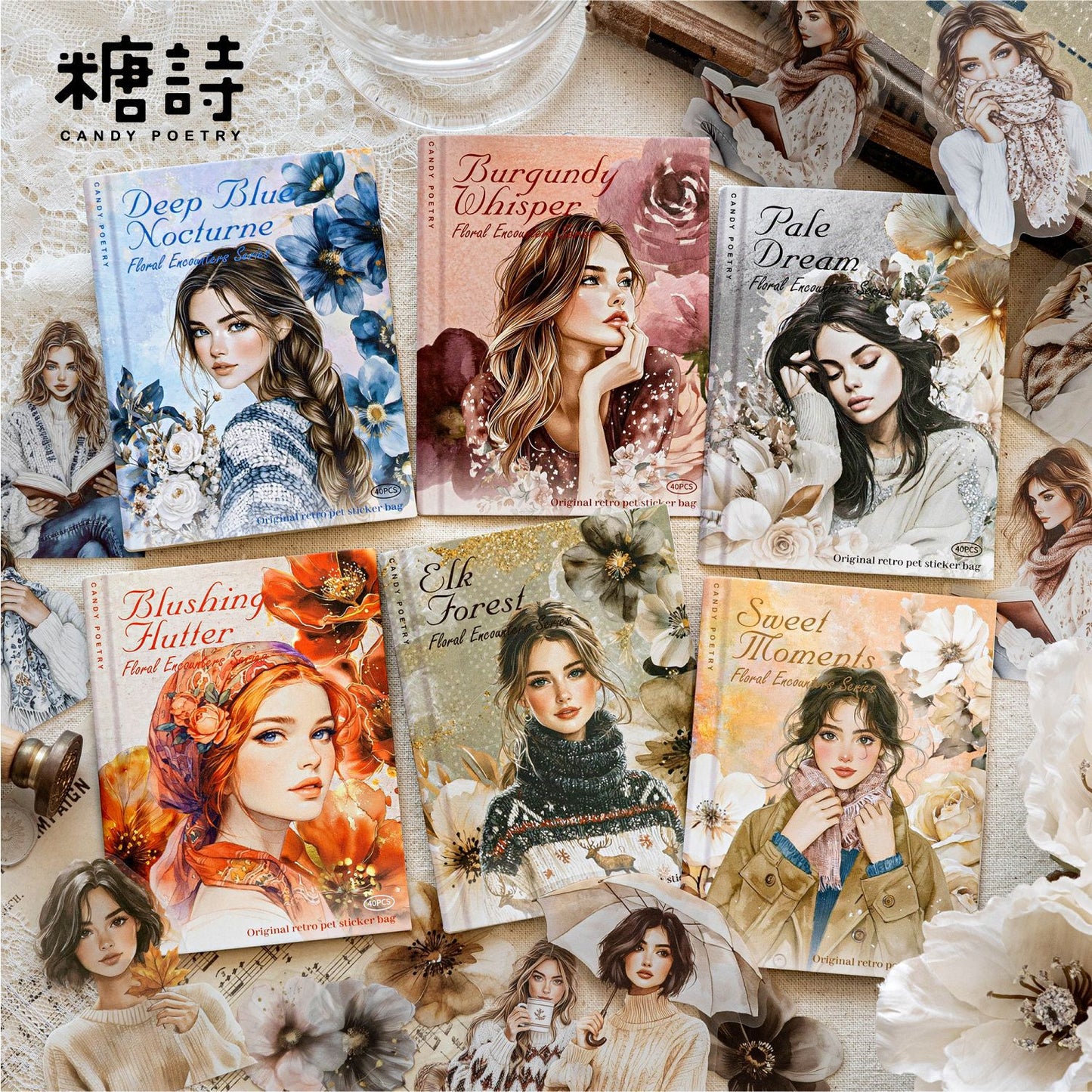 S-38  Flower Encounter Series Scenery Sticker