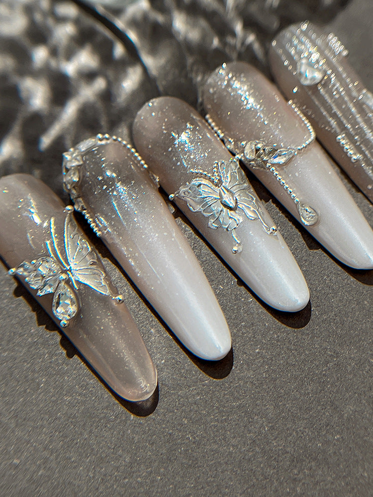 MINI-13 Silver Butterfly Stickers