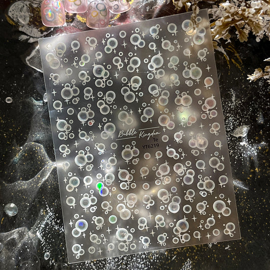 mini-7 Shell Light Rainbow Bubble Stickers