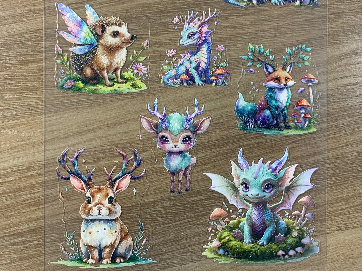 E-57 Animal Fairy 3D Embossed sticker 1 piece