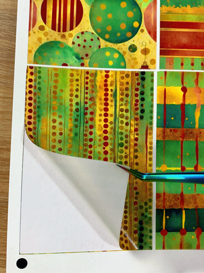 A-029  ATC background precut sticker  A4 size（1Pieces)