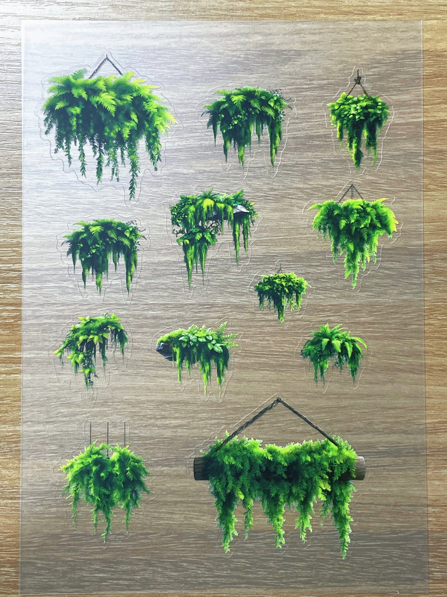 S75 Forest Trailing Vines  sticker pet precut A5 size 2 pieces