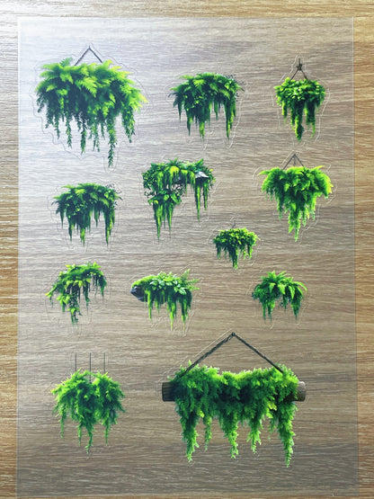 S75 Forest Trailing Vines  sticker pet precut A5 size 2 pieces