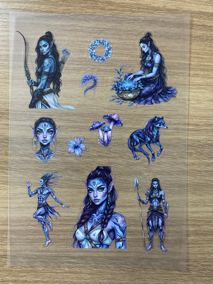 S22 Avatar's Sacred Land sticker pet precut A5 size 5 pieces