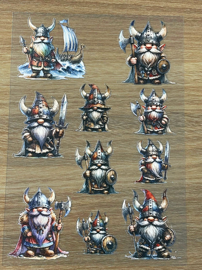 E-70 Viking Gnome Legion 3D Embossed sticker 1 piece