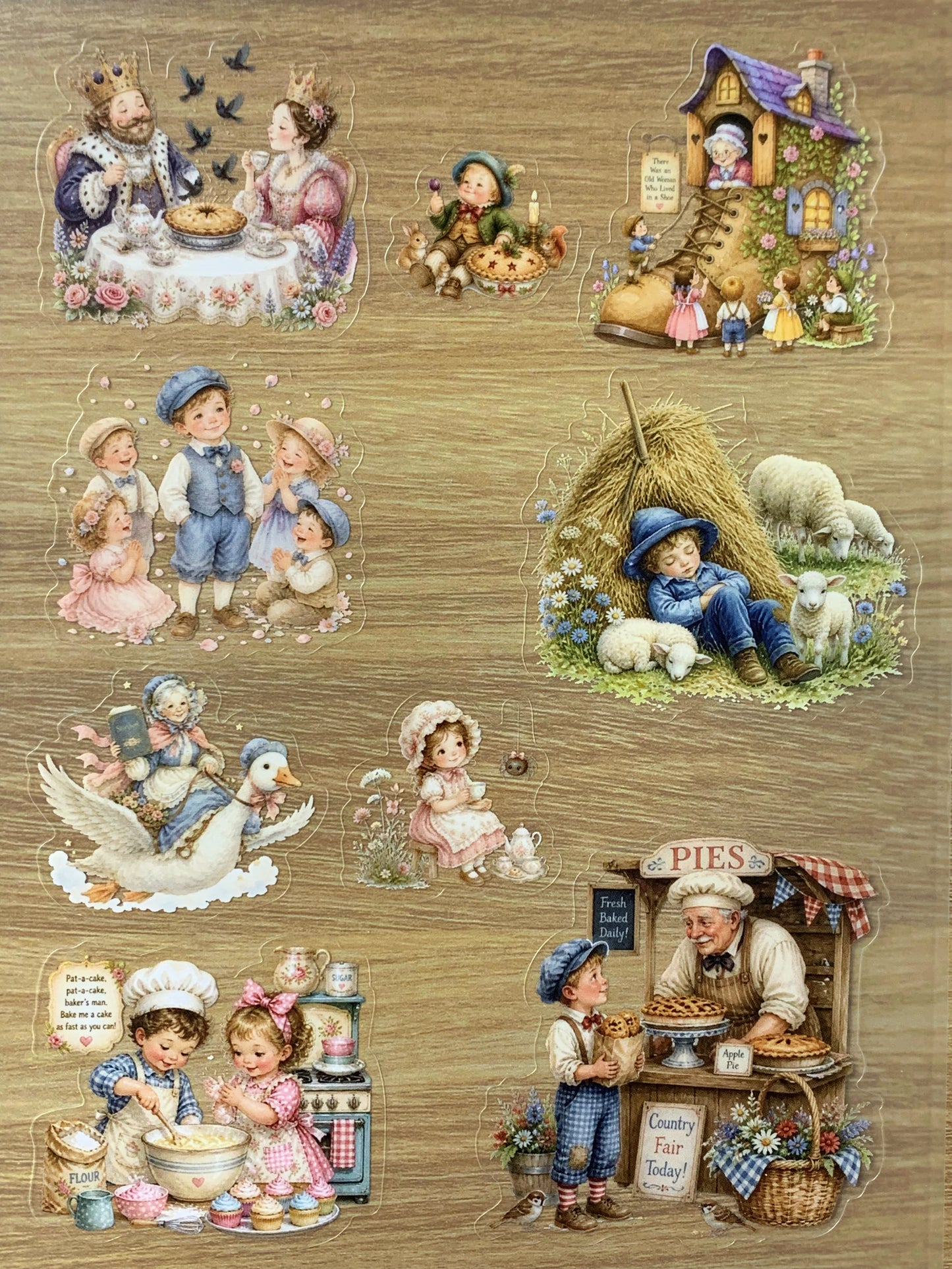S42 Nursery Rhyme Dreams  sticker pet precut A5 size 3 pieces