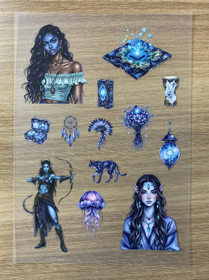 S22 Avatar's Sacred Land sticker pet precut A5 size 5 pieces