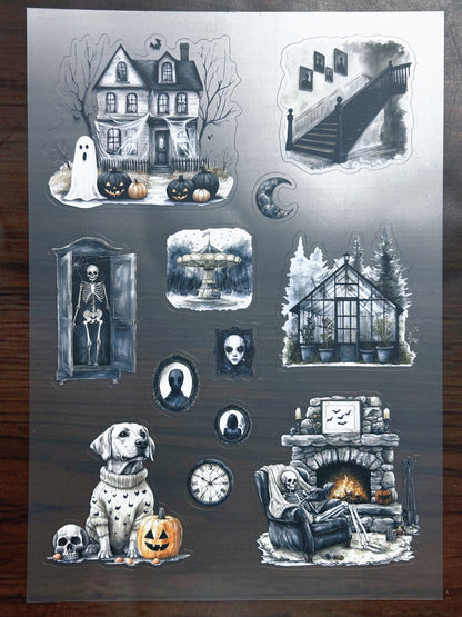 S-182 Cozy Halloween sticker pet precut A5 size 6 pieces