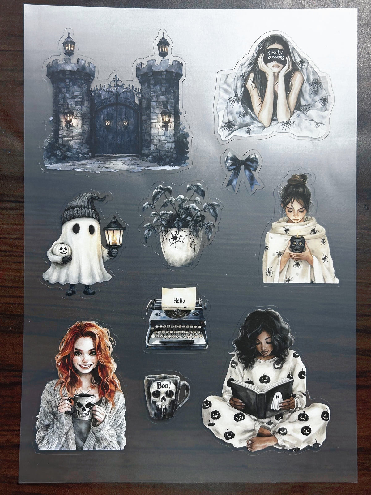 S-182 Cozy Halloween sticker pet precut A5 size 6 pieces