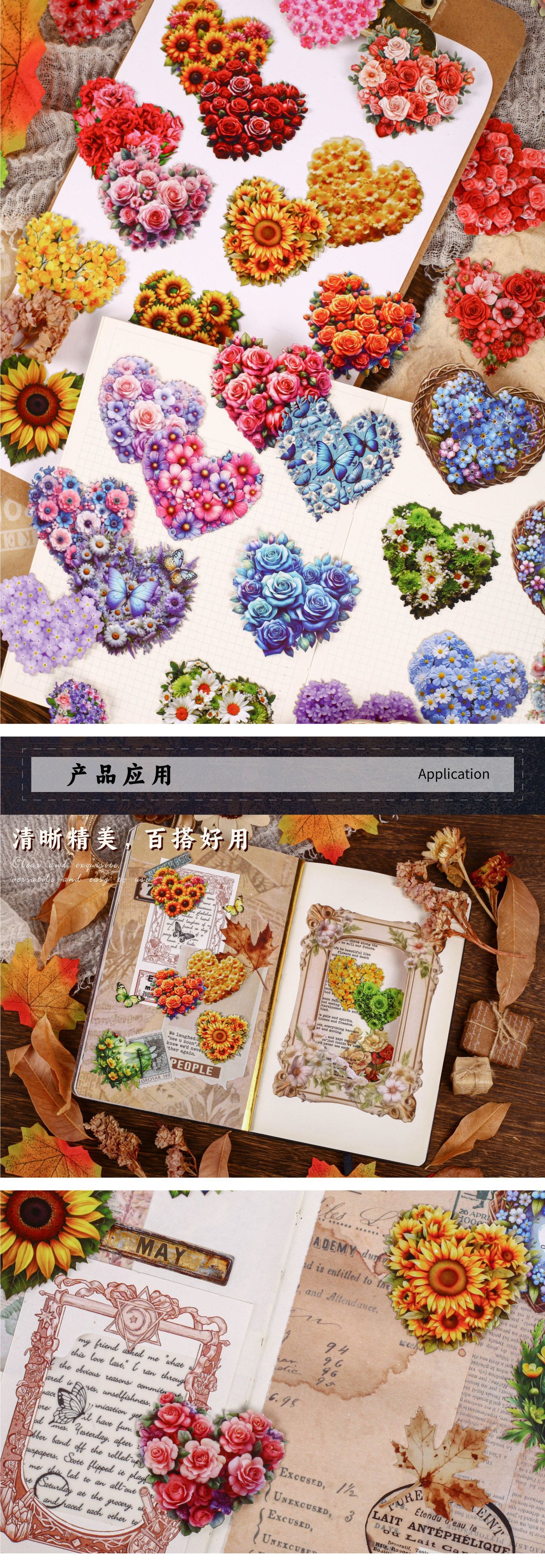 S-36 Heart Flower Series sticker 6Style