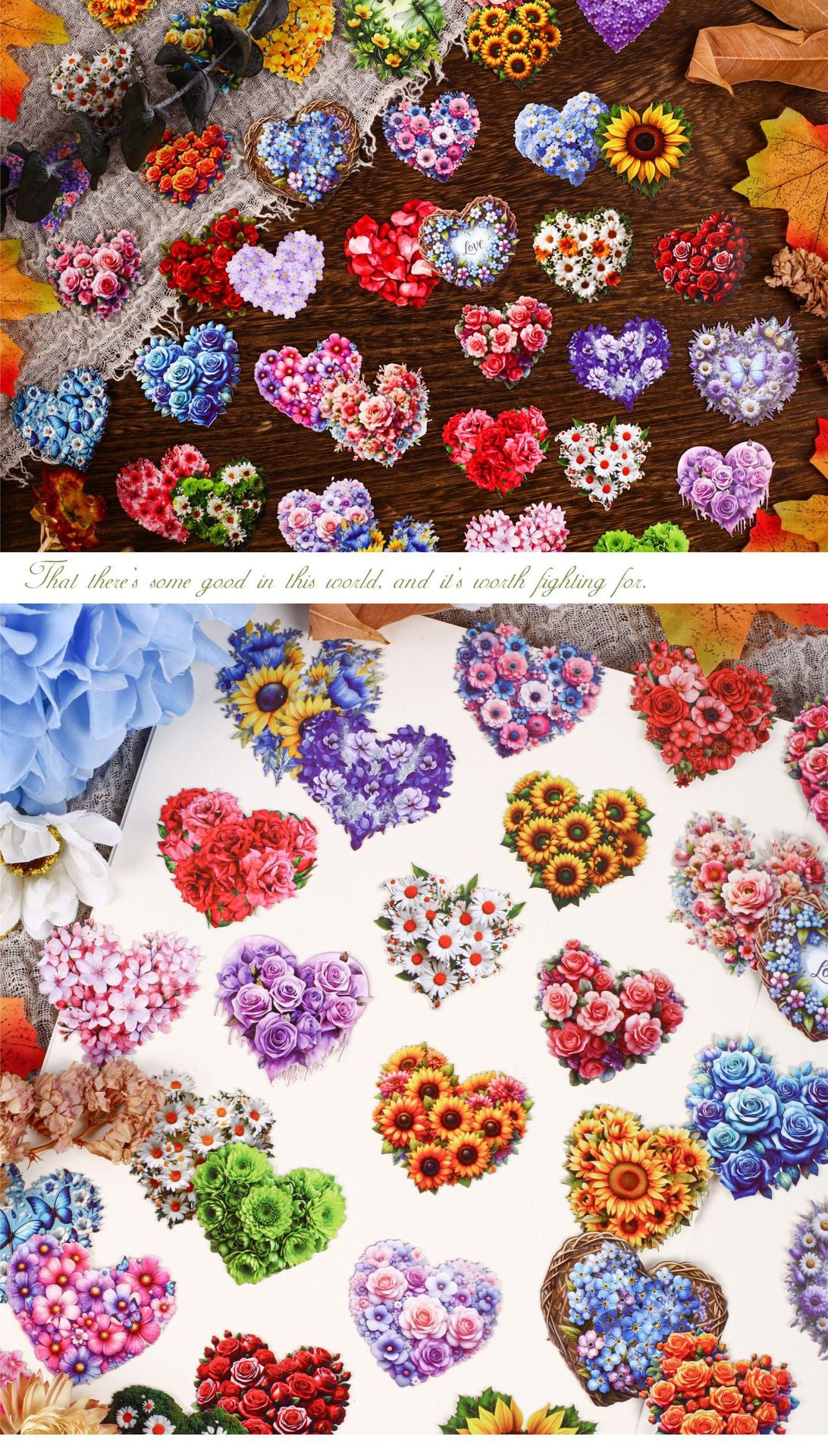 S-36 Heart Flower Series sticker 6Style