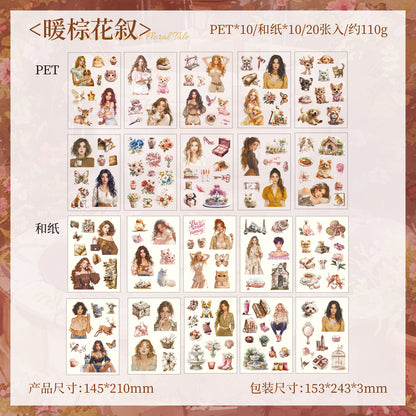 S-11 ZABC Cross-Border Honey Glaze Fragrance Series Sticker Book 8Style