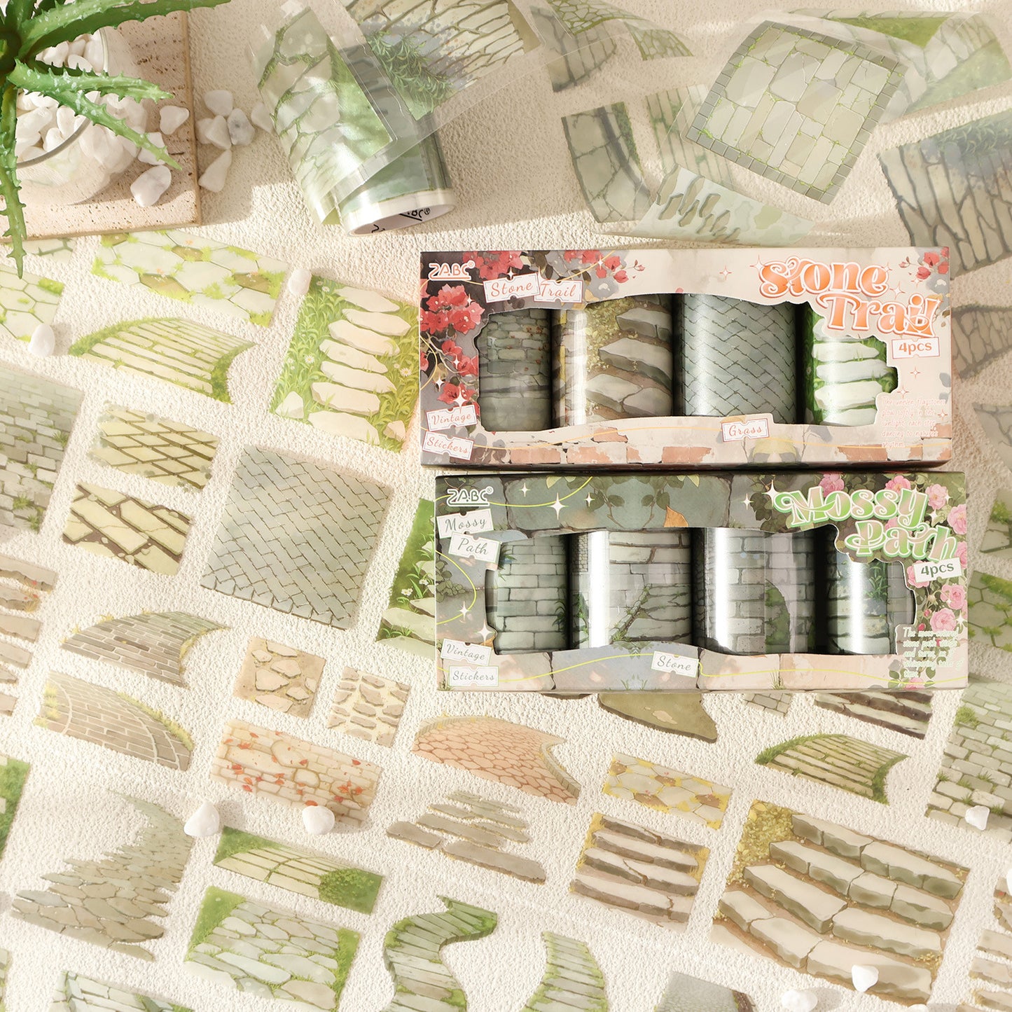 S-35Boxed Tape Set Impressions of Ancient Roads Series Scenery Stickers