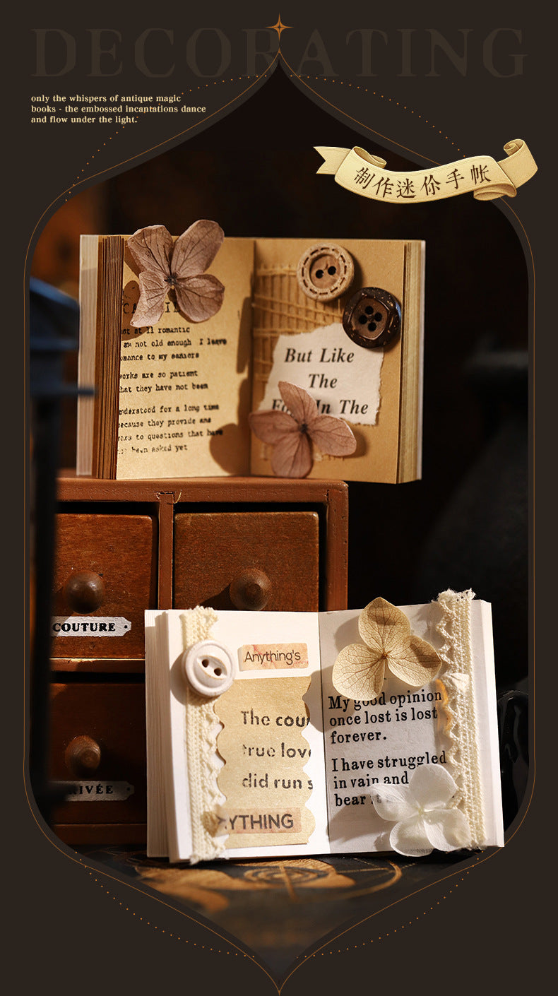 P-10 A Beautiful Day Set Small Book Material Book Antique Magic Bookstore Series 4Style