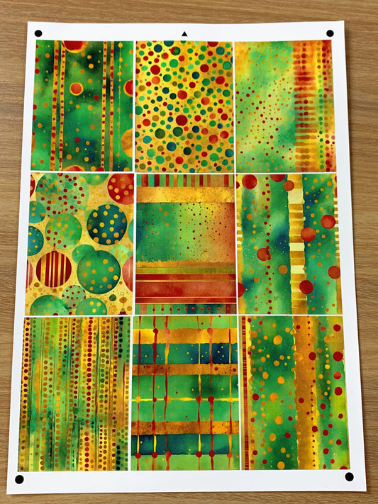 A-029  ATC background precut sticker  A4 size（1Pieces)
