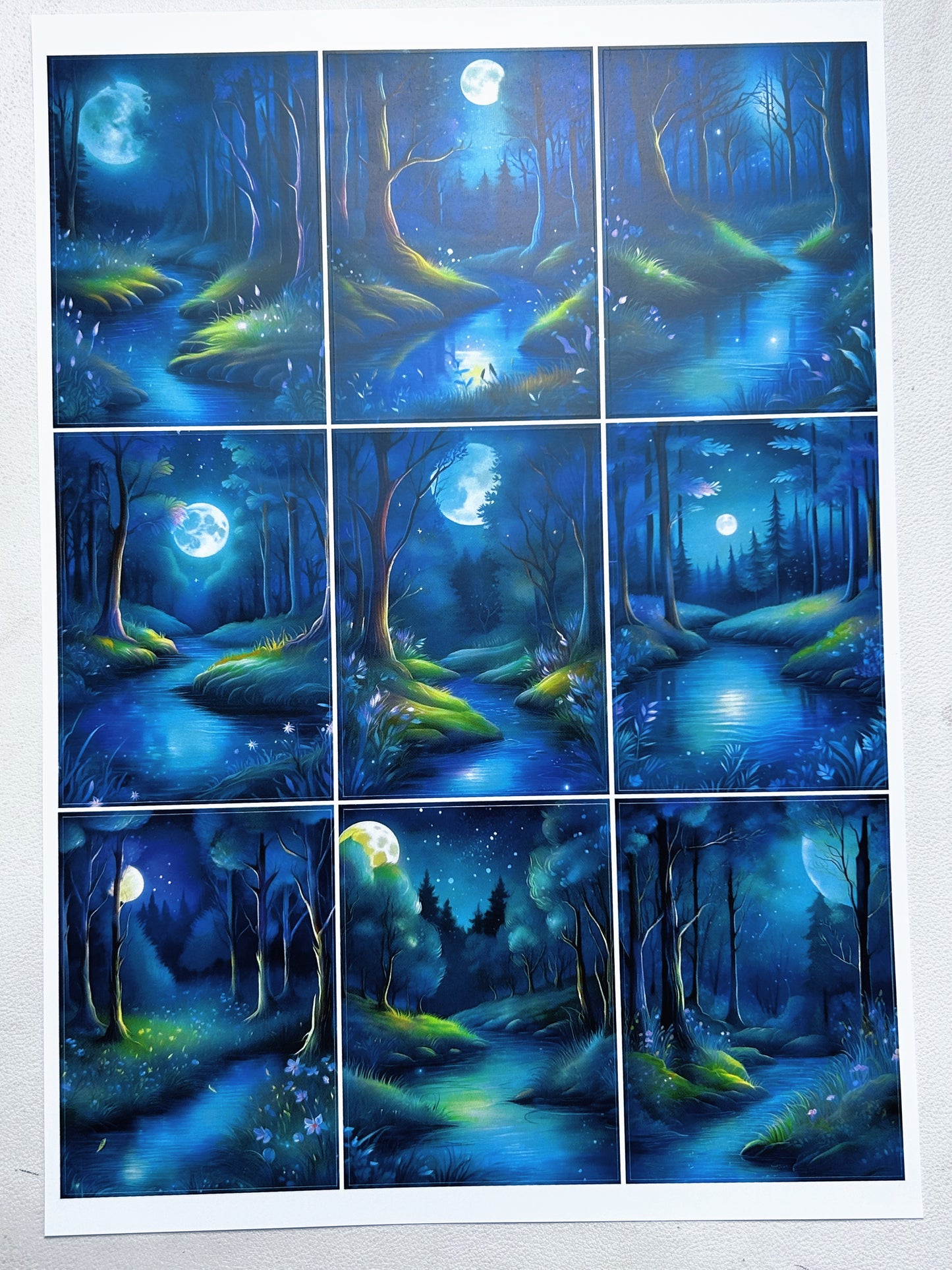 A-062  ATC background precut sticker  A4 size（1Pieces)