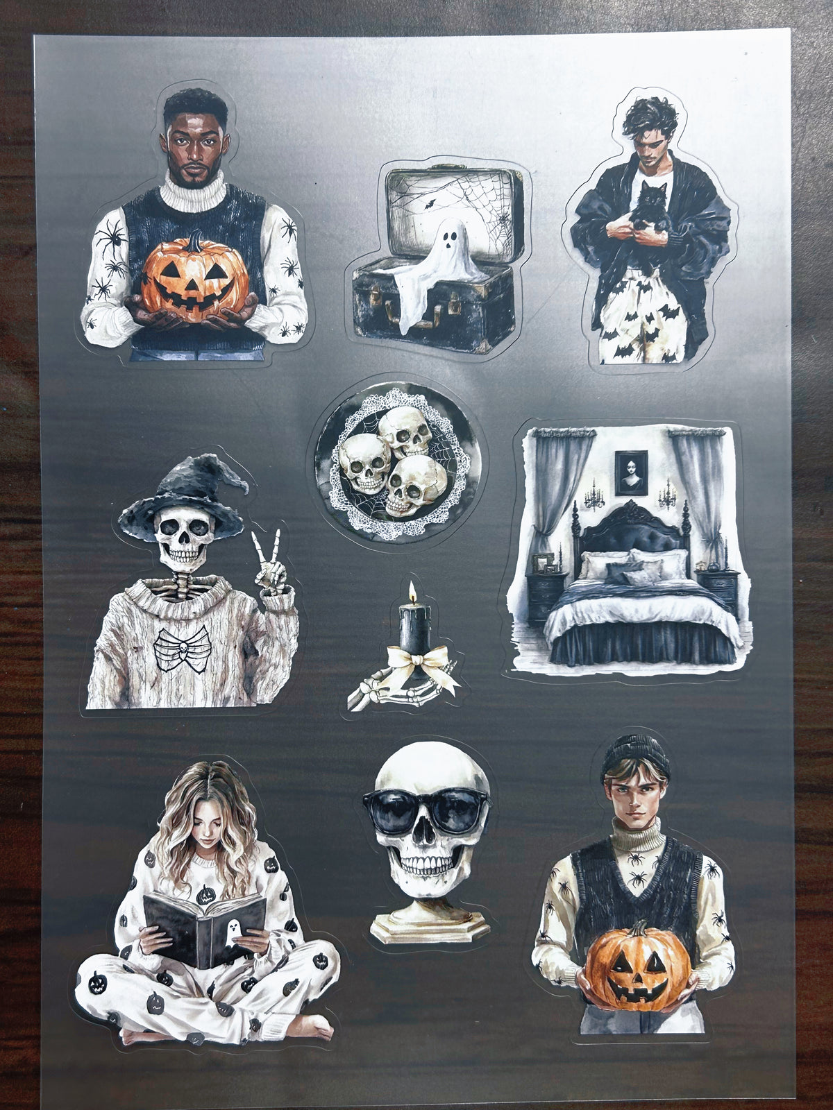 S-182 Cozy Halloween sticker pet precut A5 size 6 pieces