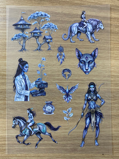 S22 Avatar's Sacred Land sticker pet precut A5 size 5 pieces