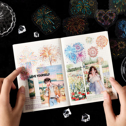 S-16 Dark Phantom PET Sticker package Gorgeous Fireworks Painting Series