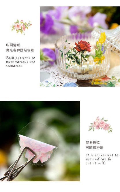 S-10 PET Stickers Flower Season Series Plant and Flower 6 Options
