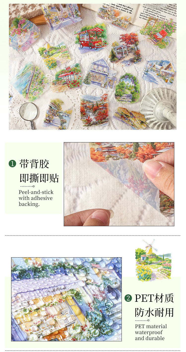 S-49  Seasonal Light Painting Series Sticker Pack 4Style
