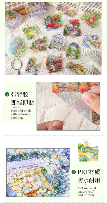 S-49  Seasonal Light Painting Series Sticker Pack 4Style