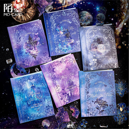 S-31  Ice Crystal PET 3D Laser Silver Sticker Starry Sky Secret Realm Series 6Style