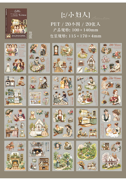 S-14 Masterpiece Collection Handbook Series Literary Story Theme Stickers 6Style