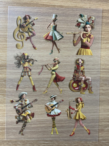S23 Melody & Movement sticker pet precut A5 size 3 pieces