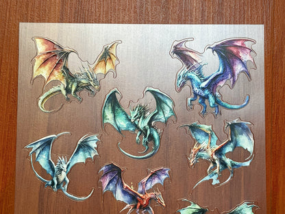 E-134 Primal Wing 3D Embossed sticker 1 piece