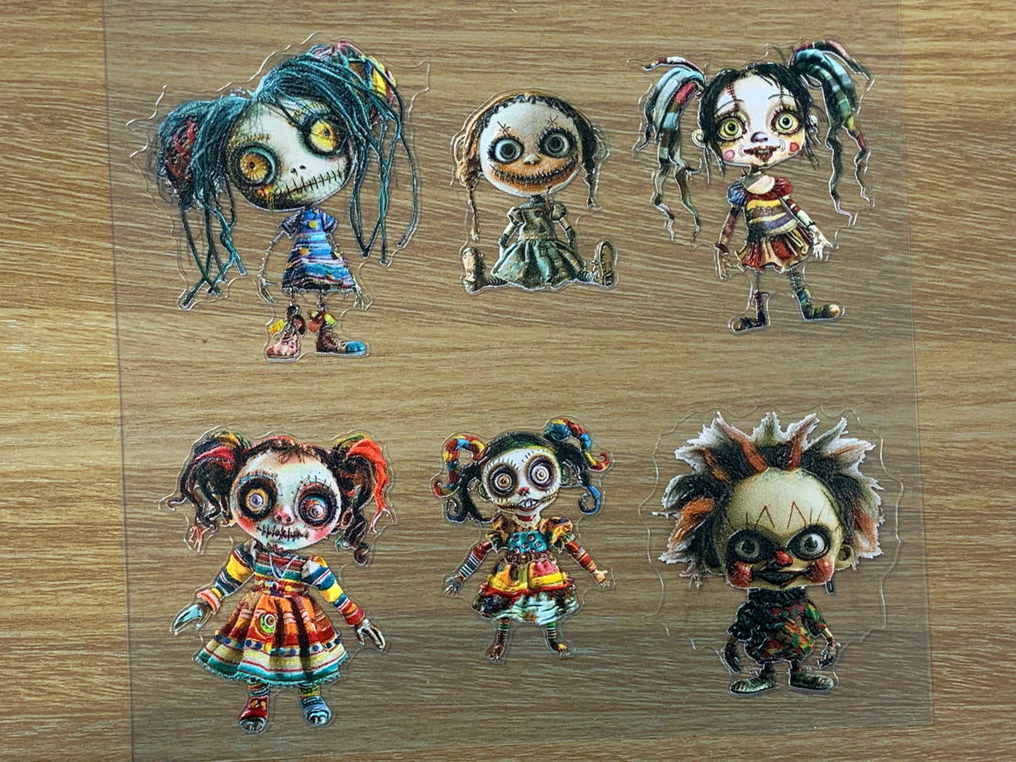 E-99 Stitched Voodoo Doll 3D Embossed sticker 1 piece