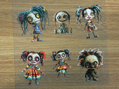 E-99 Stitched Voodoo Doll 3D Embossed sticker 1 piece