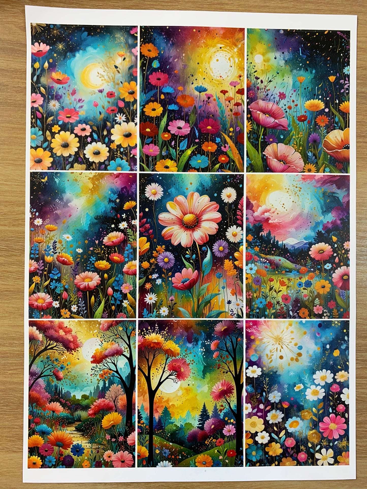 A-038  ATC background precut sticker  A4 size（1Pieces)