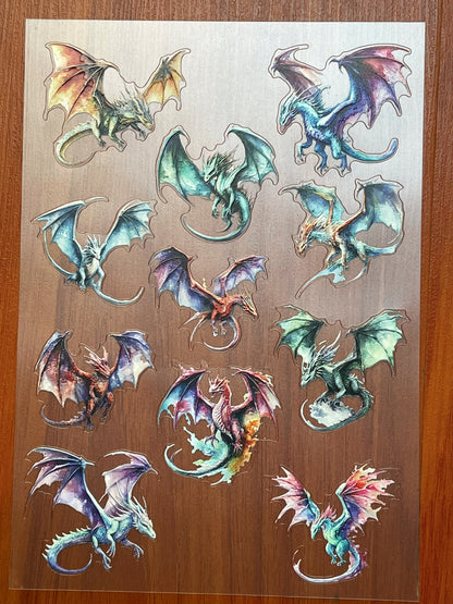 E-134 Primal Wing 3D Embossed sticker 1 piece