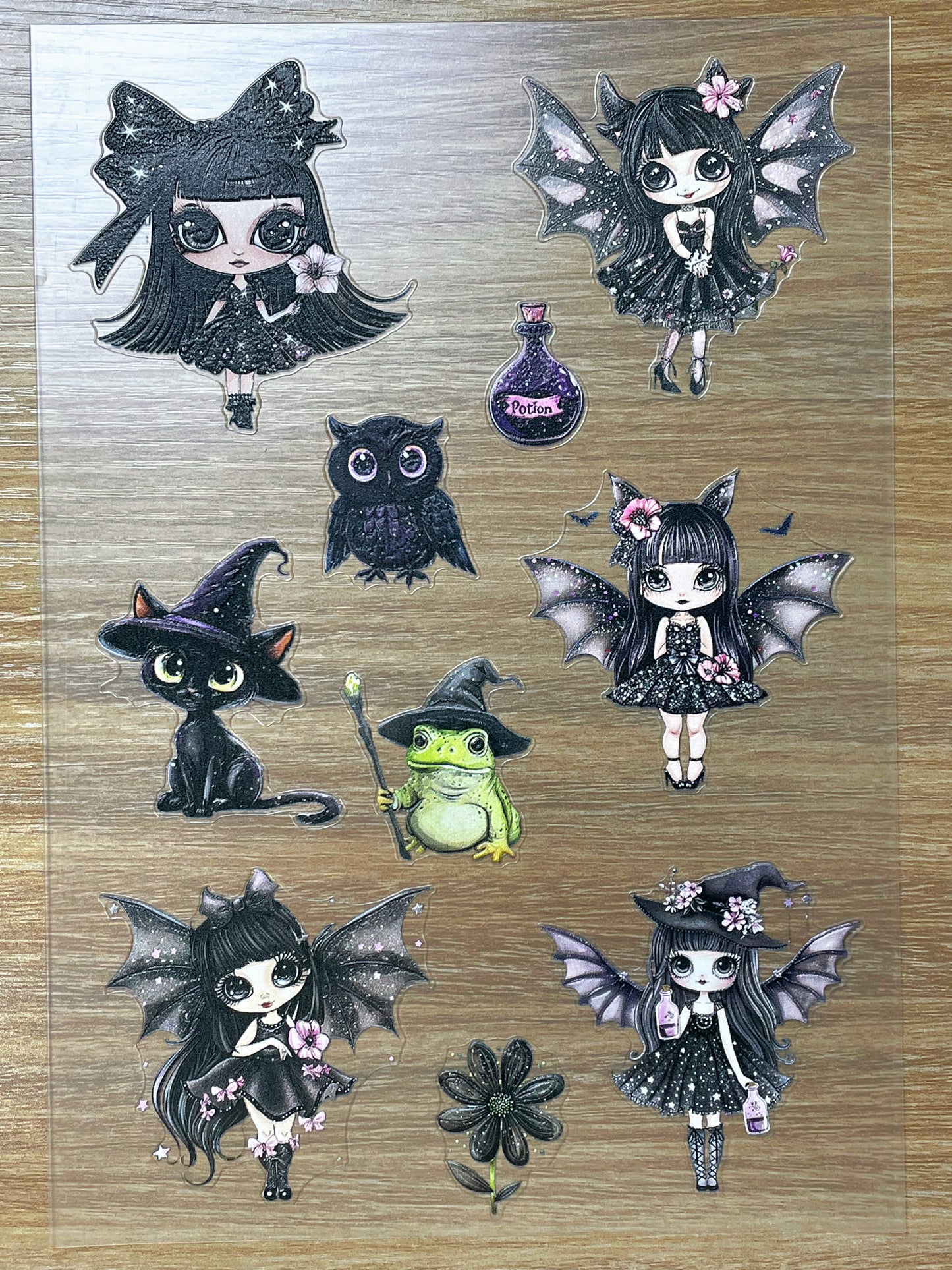 E-124 Star Dust Sprites 3D Embossed sticker 1 piece