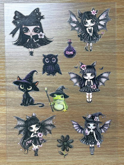 E-124 Star Dust Sprites 3D Embossed sticker 1 piece