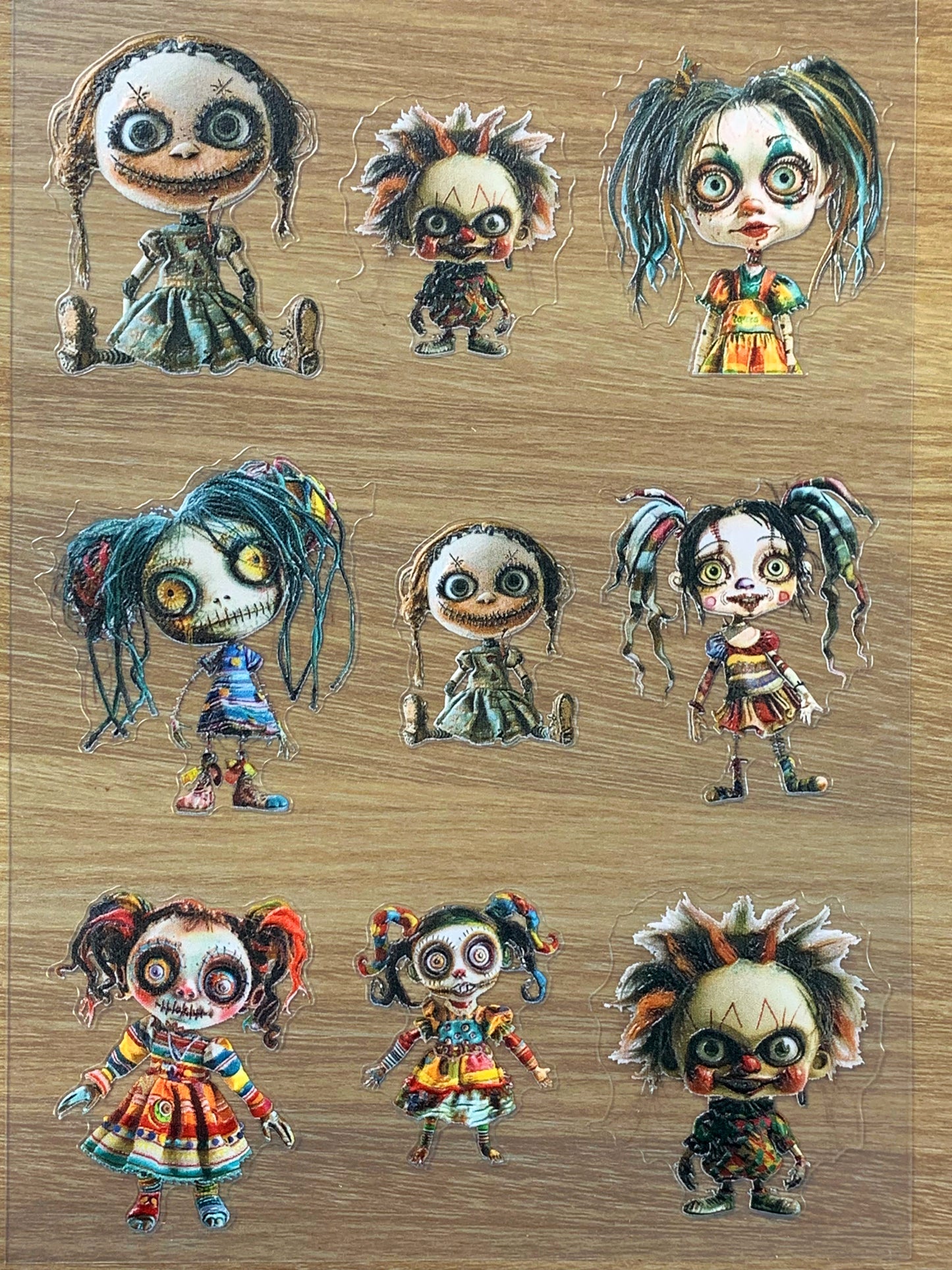 E-99 Stitched Voodoo Doll 3D Embossed sticker 1 piece