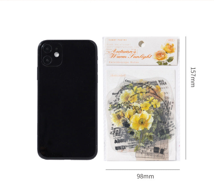 S-44  Kaleidoscope Notes Series Vintage Floral Landscaping Theme 6Style